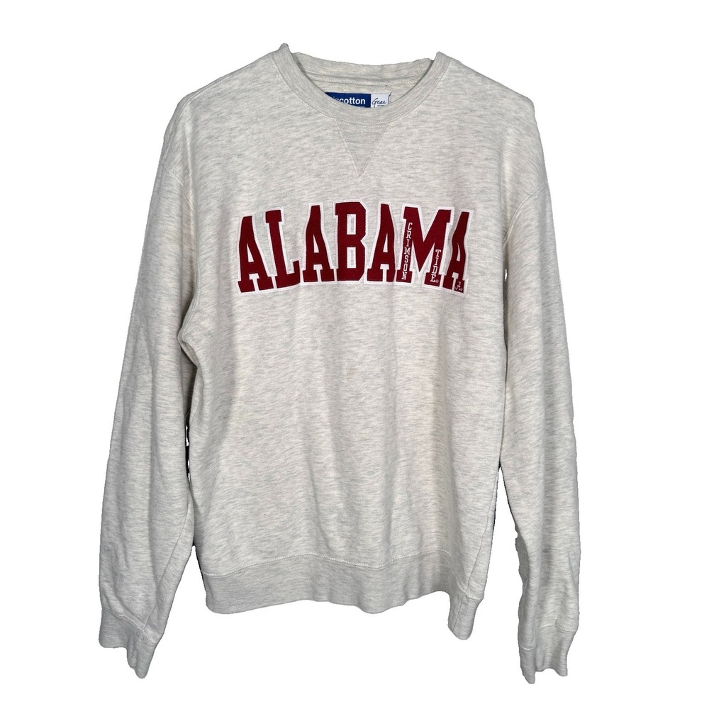 Vintage Alabama Crimson Tide Sweatshirt M Gear For Sports Big Cotton‎ Spellout